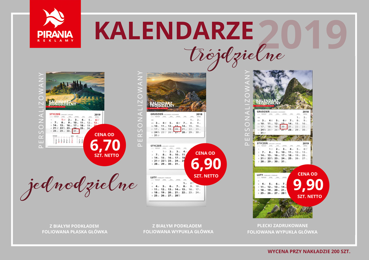 oferta kalendarze 2019